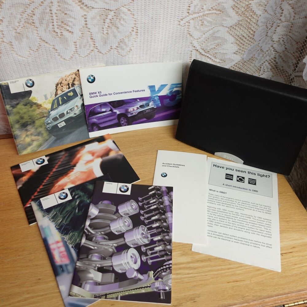 2001 Print Date X5 3.0i 4.4i 4.6is Owner’s Manual Book Genuine OEM & Case Extras